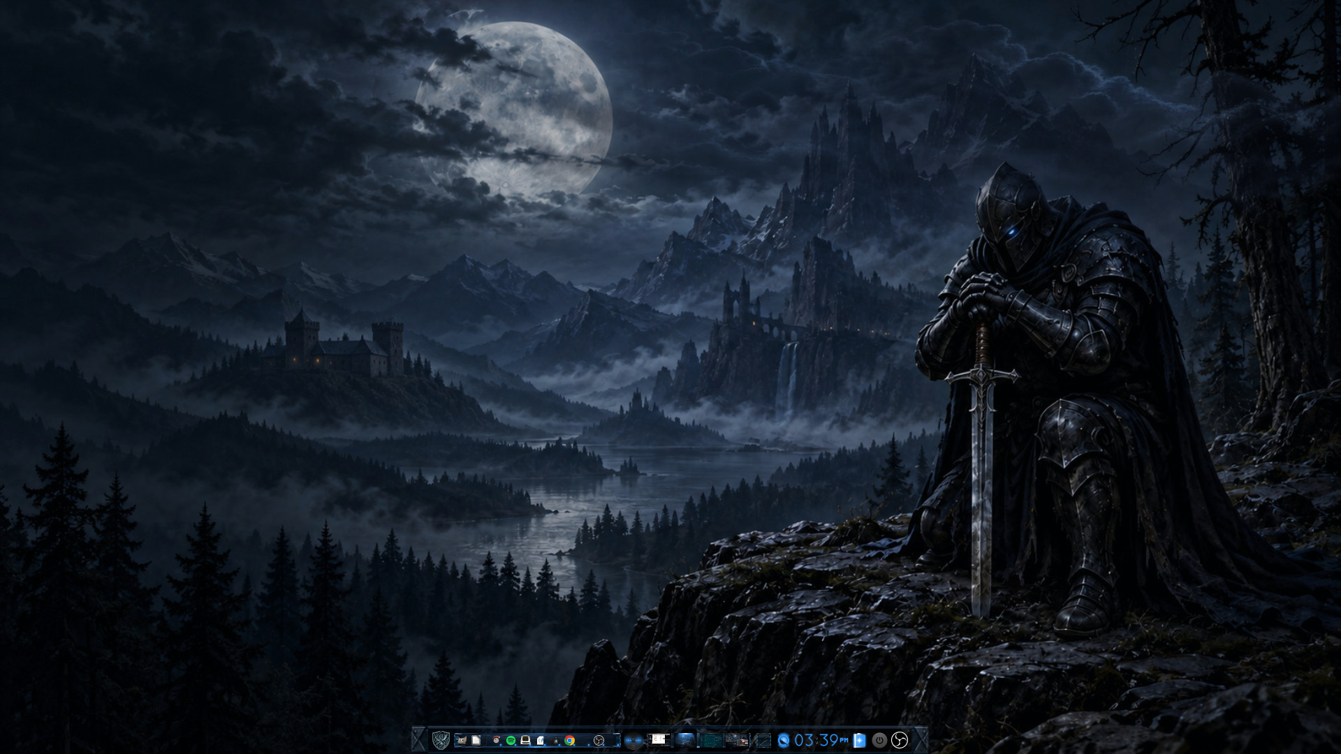 BlackKnight desktop and original wallpaper