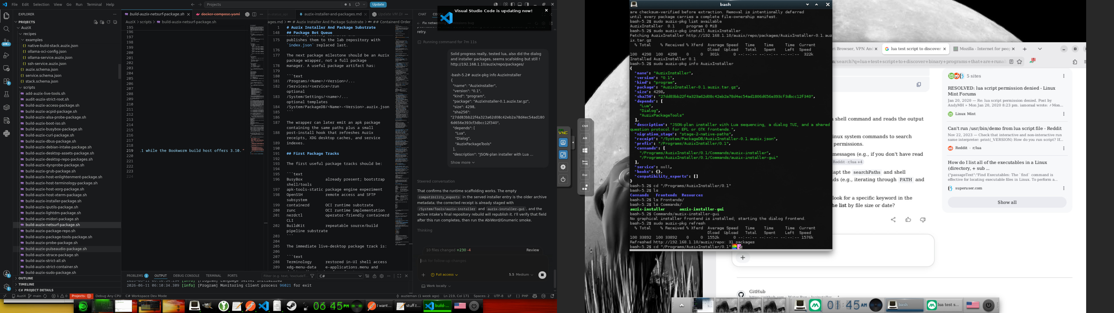 AuziX installer repository checkpoint